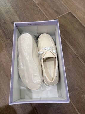 Madden Girl Cream Slip-On Boat Shoes